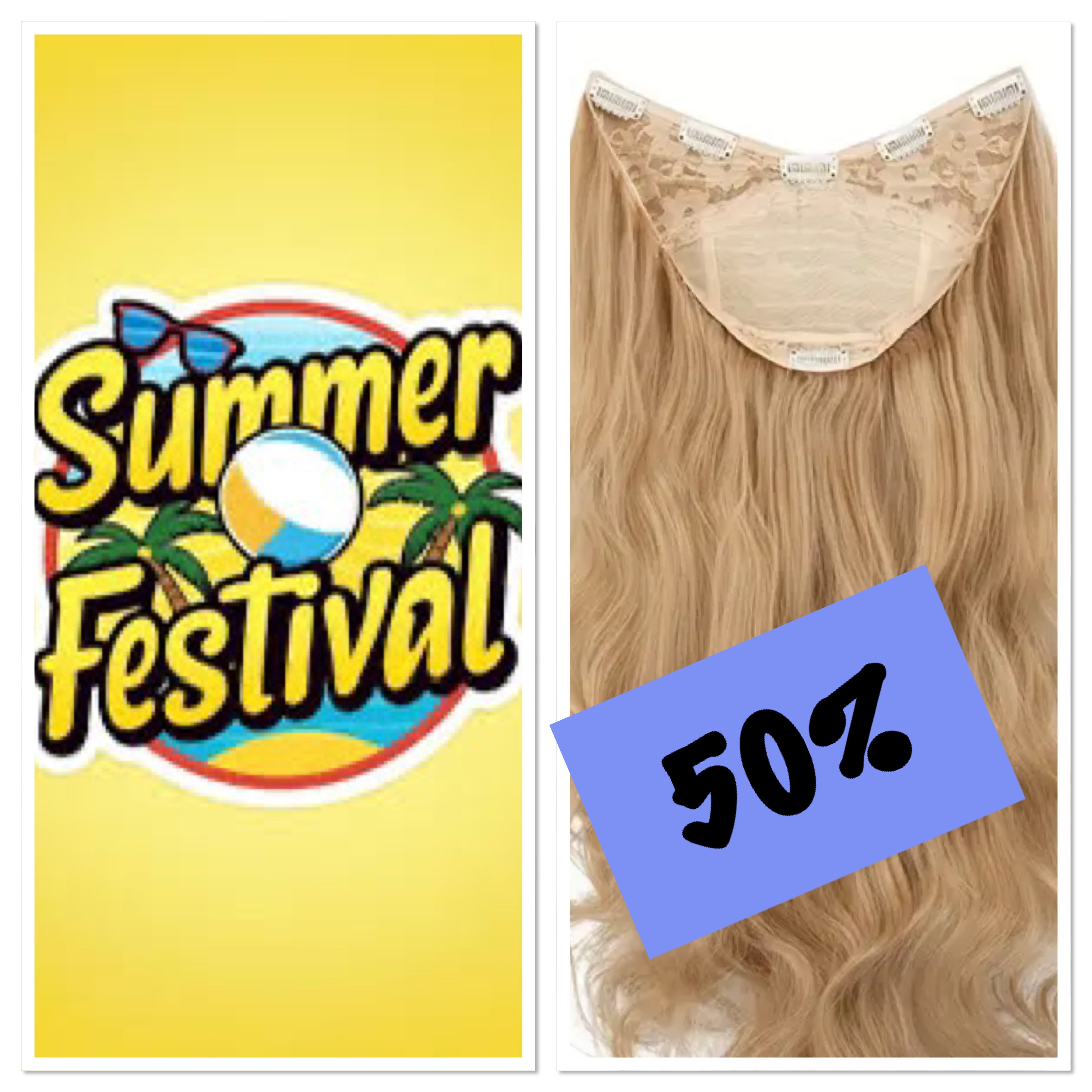 Summer Festival U -Part Extensions Synthetic Bio Hair