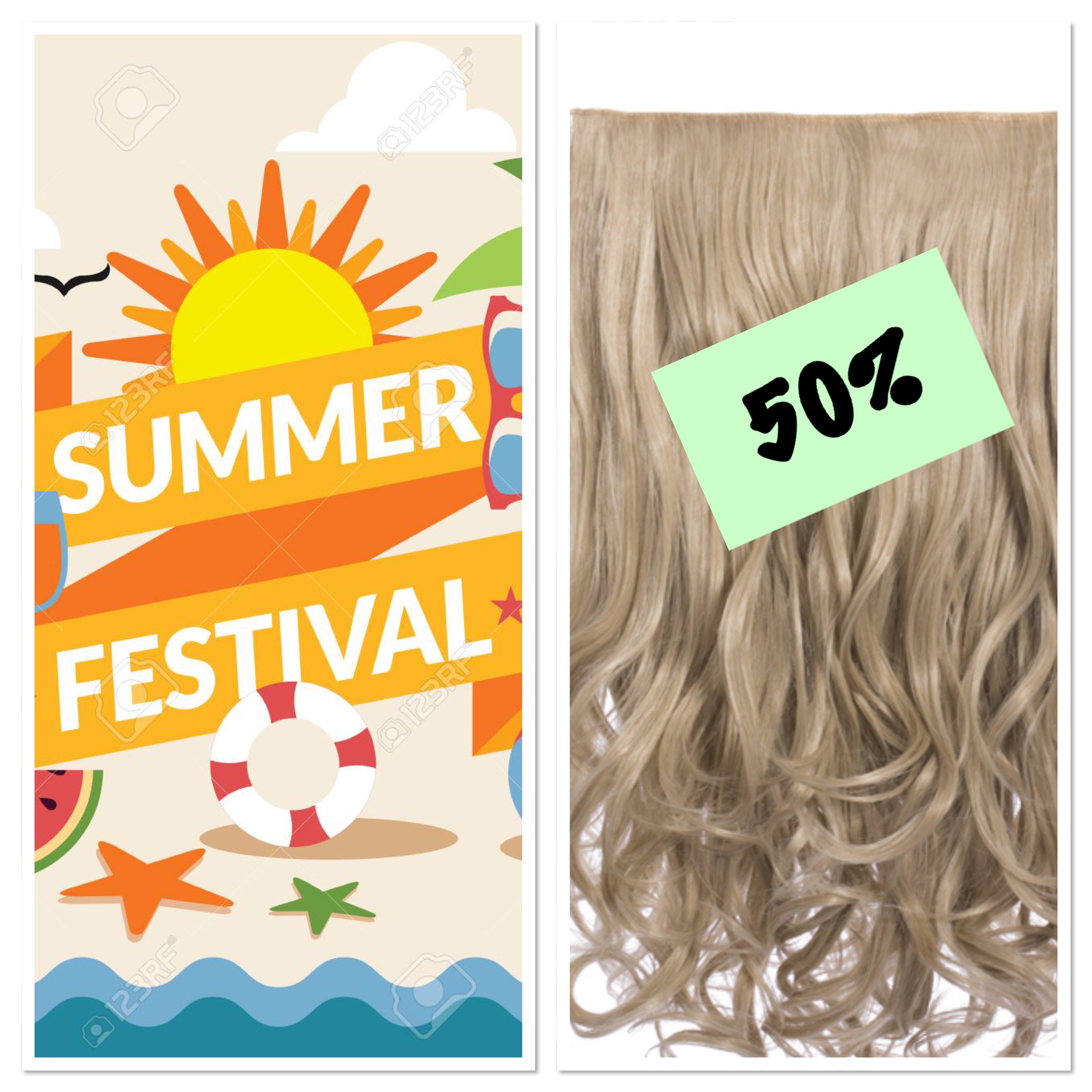 Summer Festival Clip In Extensions Synthetic Bio Hair