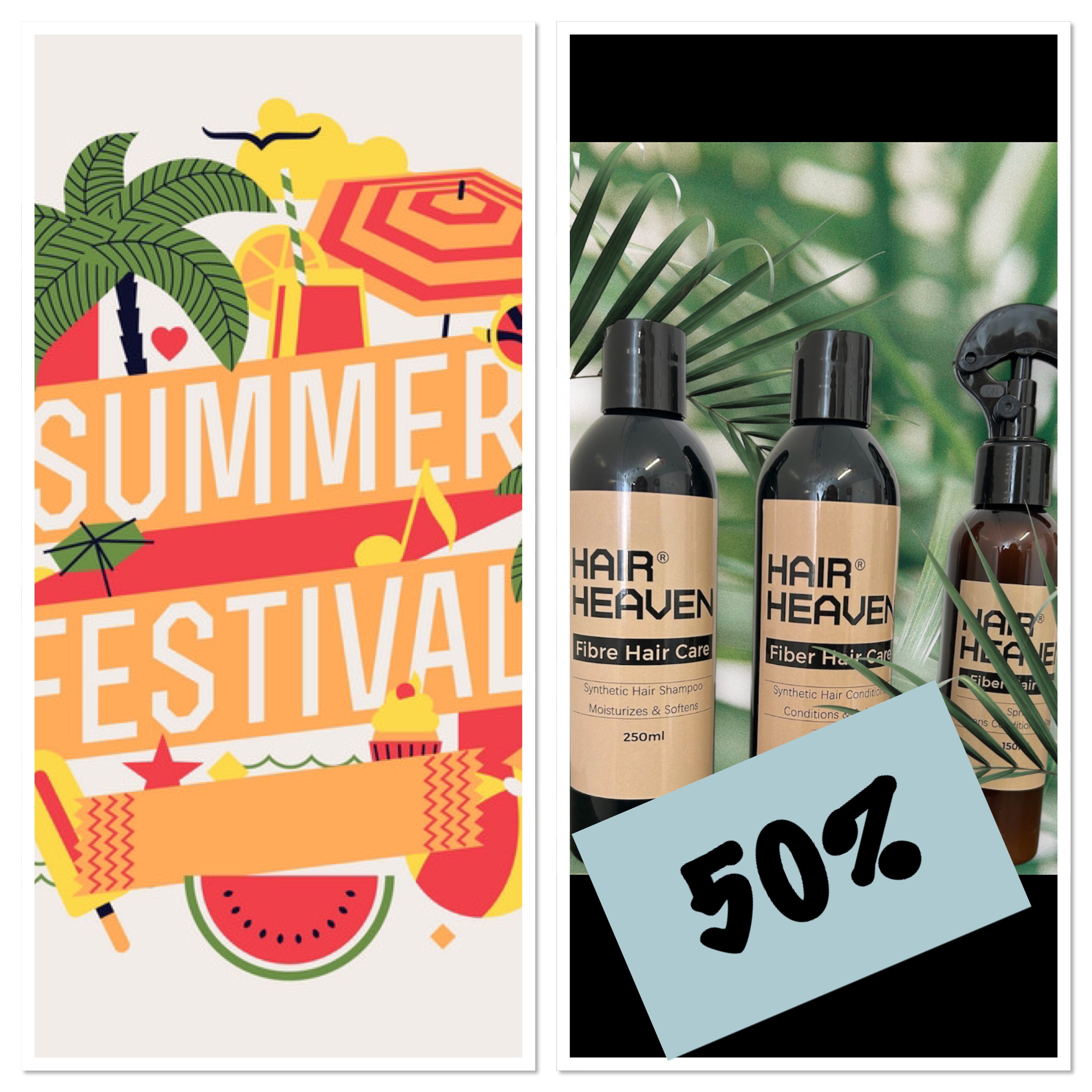 Summer Festival Hair Heaven Full Pack Fiber Hair Care