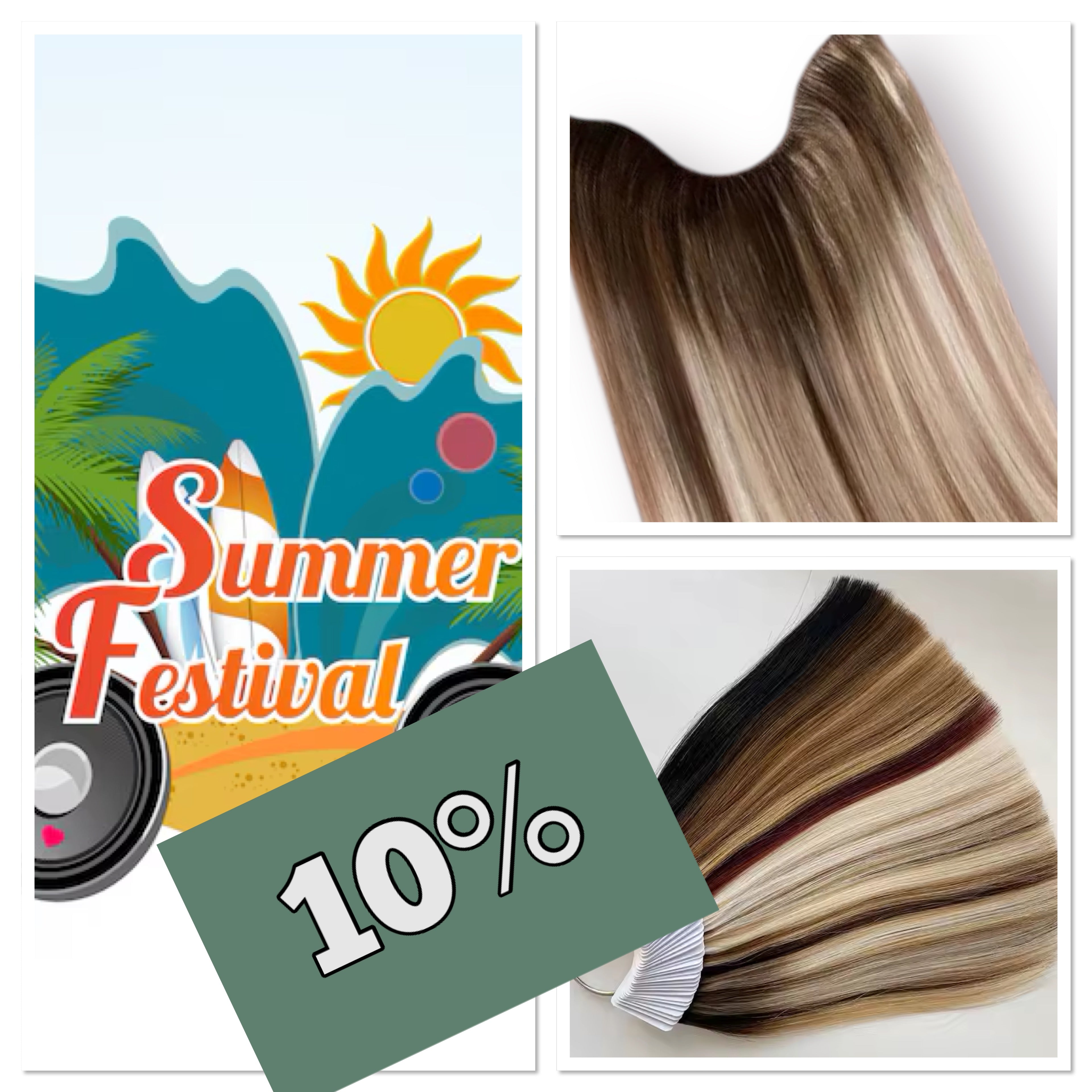 Summer Festival Goldhair Exclusive Custom Made Clip In Extensions