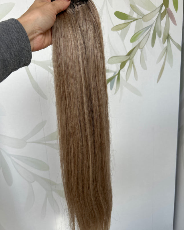 Human Hair Ponytail Wrap Around 50cm sand