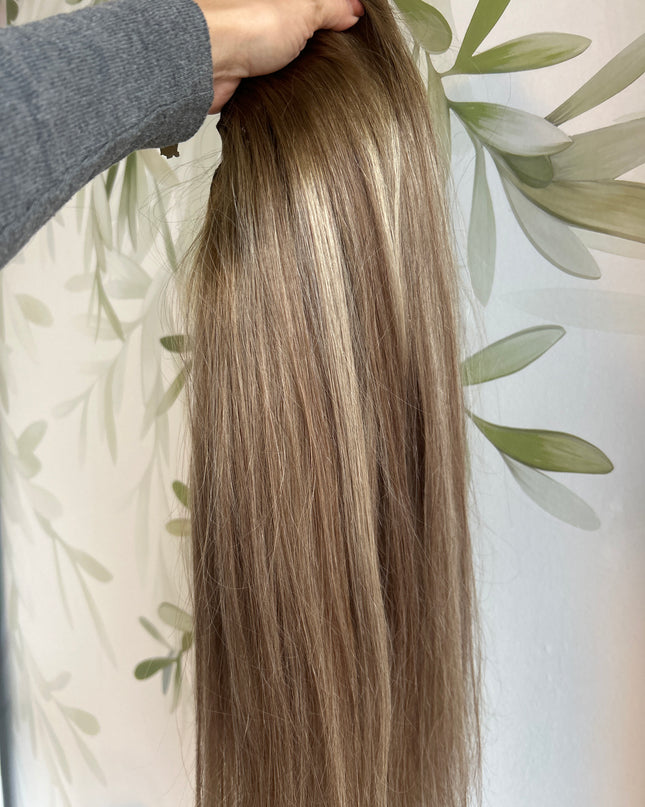 Human Hair Bronze mix u-part