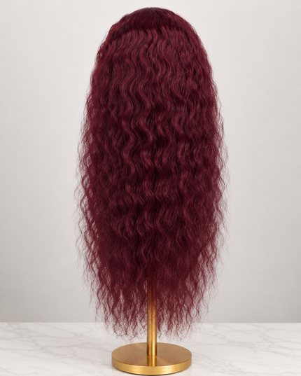 Goldhair Exclusive Human Hair Wig Caribbean Curl Wine Red