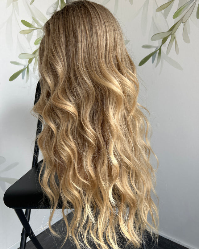 Fiber wig beach waves sand blond