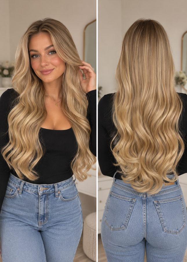 Salon Exclusive U-part Extensions XXL Butter