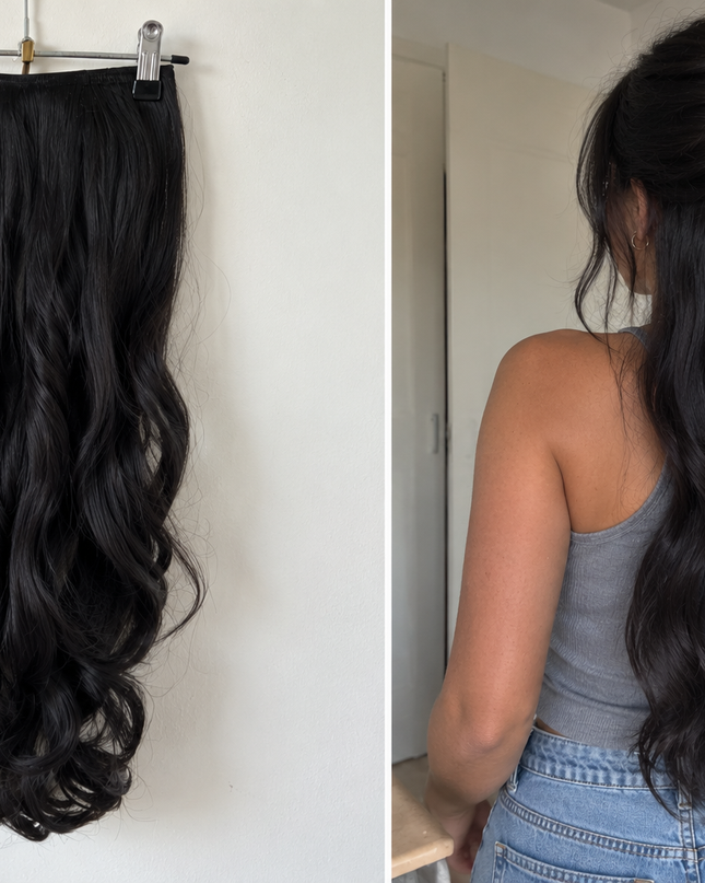 Salon Exclusive U-part Extensions XXL Black