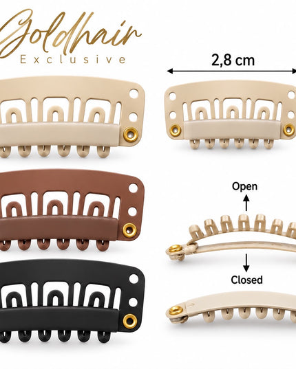 Goldhair Exclusive Clip-in Extension Clips met Antislip 10 Stuks