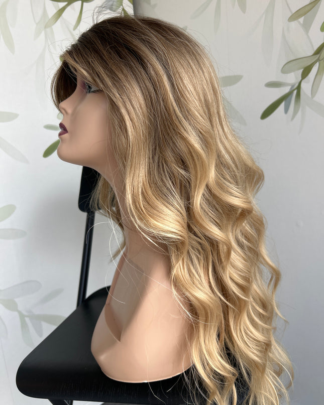 Fiber wig beach waves sand blond