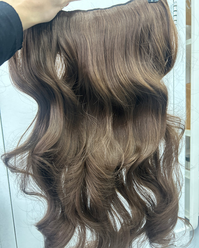 Salon exclusive one piece fiber extensions warm brunette