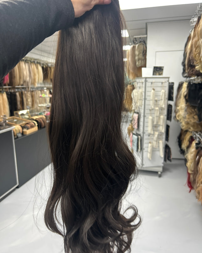 U-part extensions xxl 70cm fiber hair dark chocolate