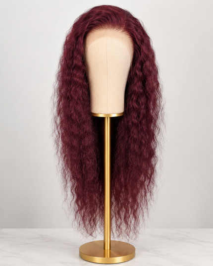 Goldhair Exclusive Human Hair Wig Caribbean Curl Wine Red
