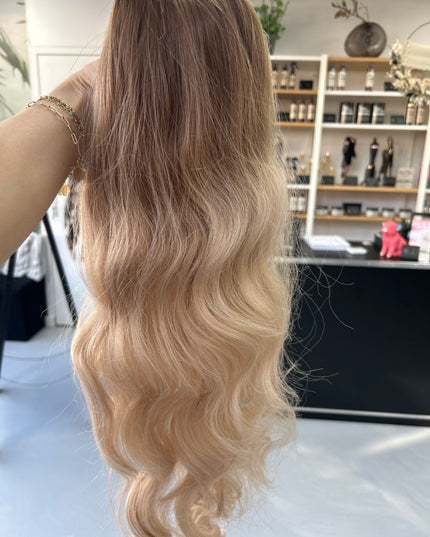 Salon exclusive drawstring fiber ponytail balayage