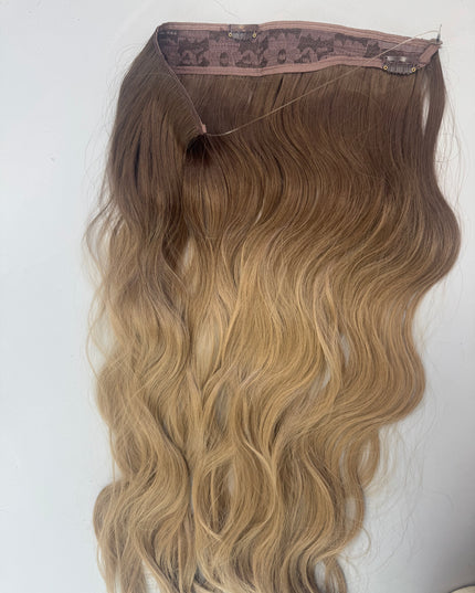 One piece light balayage clip-in / flip- in extensions