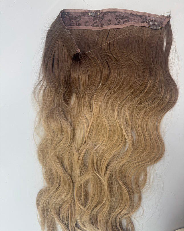 One piece light balayage clip-in / flip- in extensions