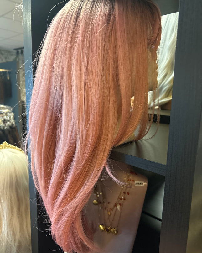 Fiber extensions Full wig rosa straight