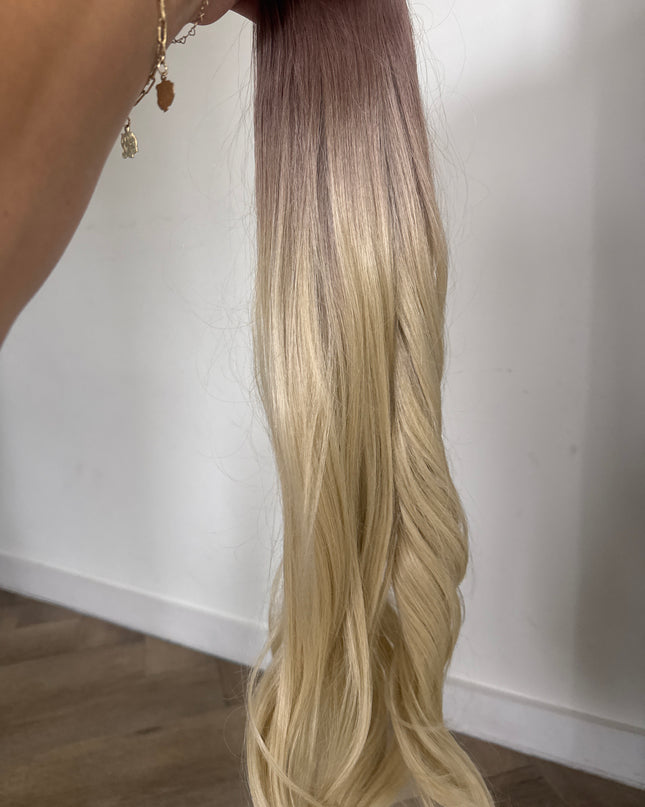 Salon exclusive loos curl clip-in extensions champagne