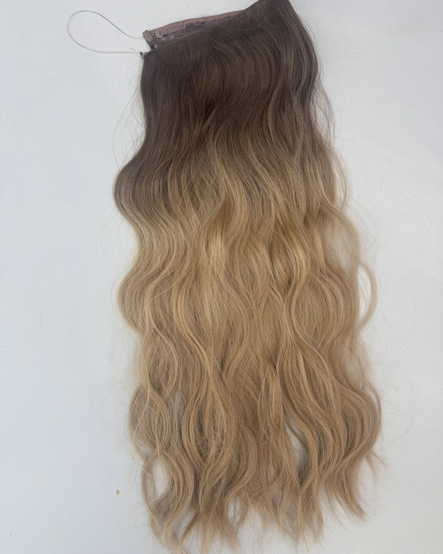 One piece light balayage clip-in / flip- in extensions