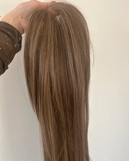 Salon exclusive fiber topper met Elastiek Milk chocolate