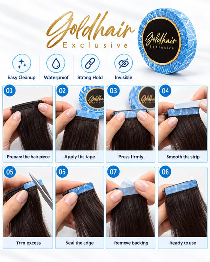 Goldhair Exclusive Professionele Hair System Tape