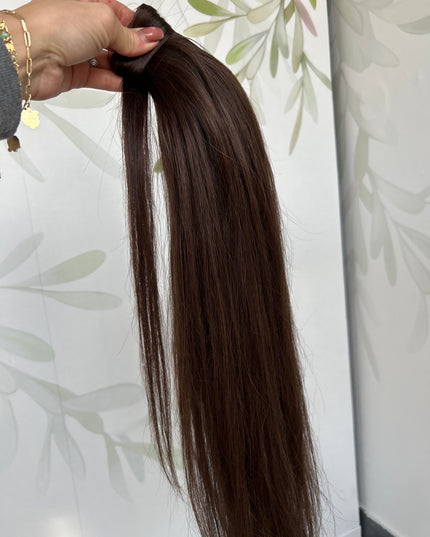 Human Hair Ponytail Wrap Around 50cm brown