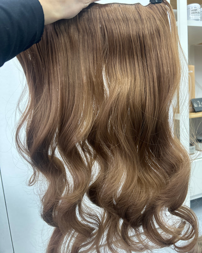 Salon exclusive one piece fiber extensions chestnut