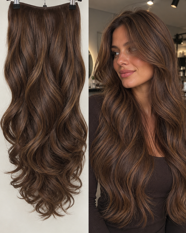 Salon Exclusive U-part Fiber Extensions 60cm Dark Bronzing