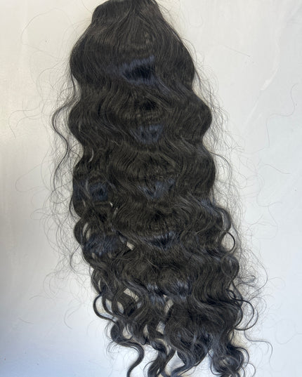 Salon exclusive drawstring fiber ponytail 80cm deep Black