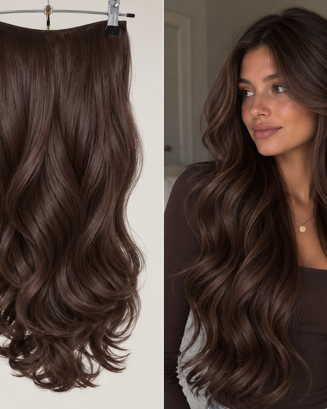 Salon Exclusive U-part Extensions XXL Brilliant Brunette