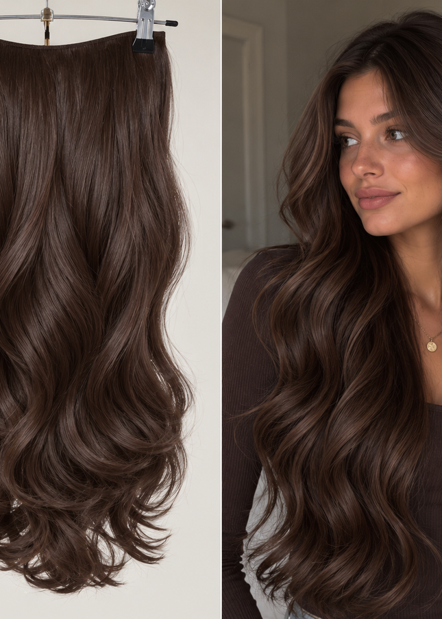 Salon Exclusive U-part Extensions XXL Brilliant Brunette