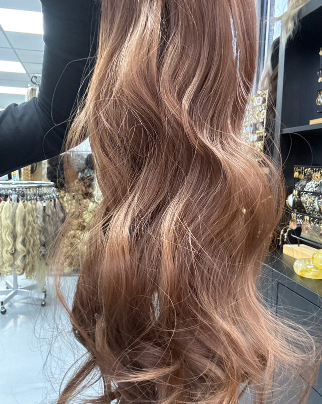 Salon exclusive u-part fiber hair Cowboy kopper 60cm