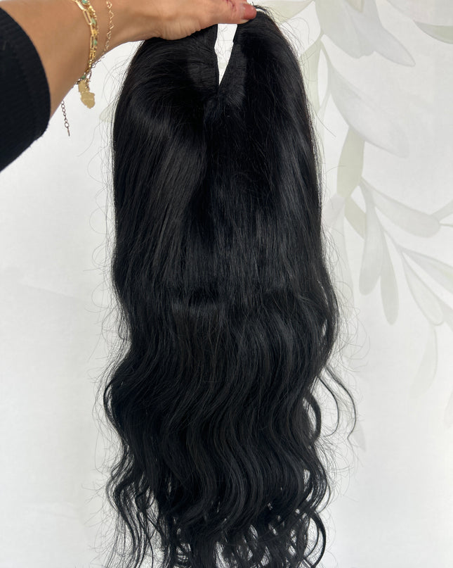 Human Hair V-Part 200gram black