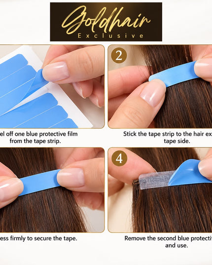 Goldhair Exclusive Professionele Tape-in Extensions Strips