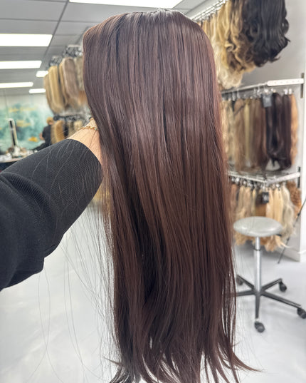 Salon exclusive fiber u-part straight 60cm dark chocolate brown