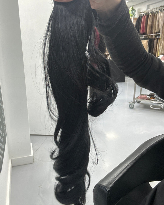Ponytail extensions fiber hair zwart 45/50cm