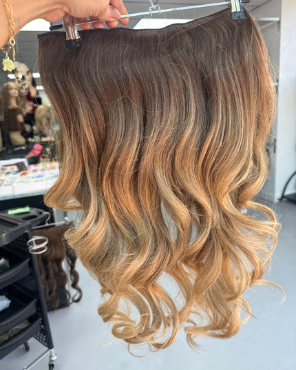 Salon exclusive clip-in fiber extensions balayage