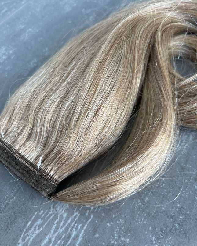 Human Hair Ponytail Wrap Around 50cm sand