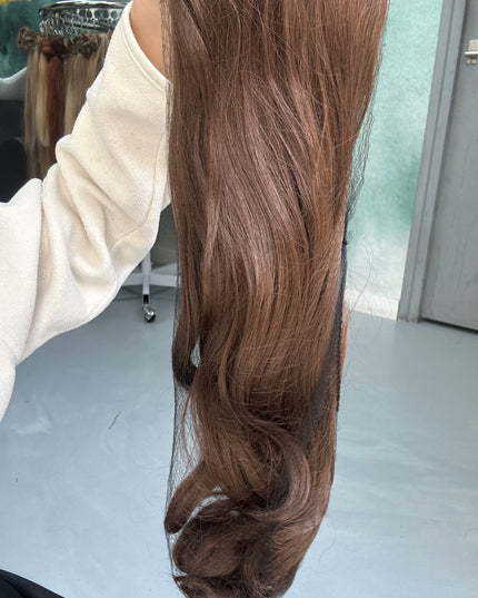 Salon exclusive drawstring fiber ponytail 70cm medium brown