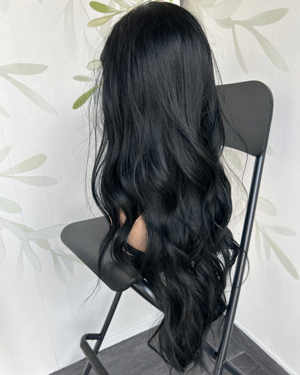 Fiber wig zwart 80cm