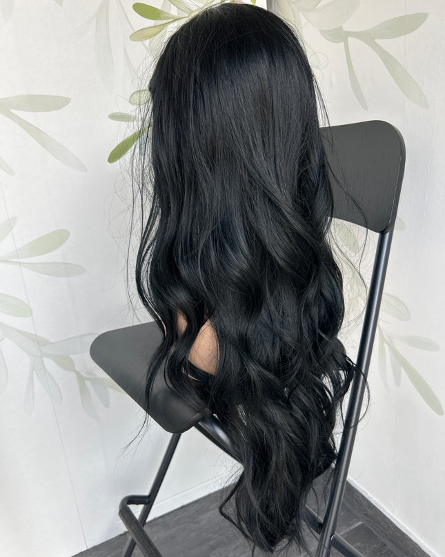Fiber wig zwart 80cm