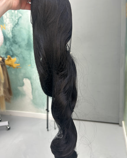 Salon exclusive drawstring fiber ponytail 70cm Dark Brown Black