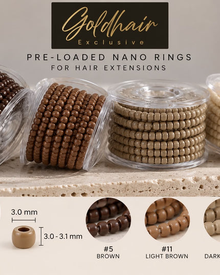 Goldhair Exclusive Voorgeregen Nano Rings 500 stuks