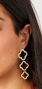 Gundi Earrings Clover Gold