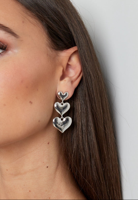 Three Hearts Earring