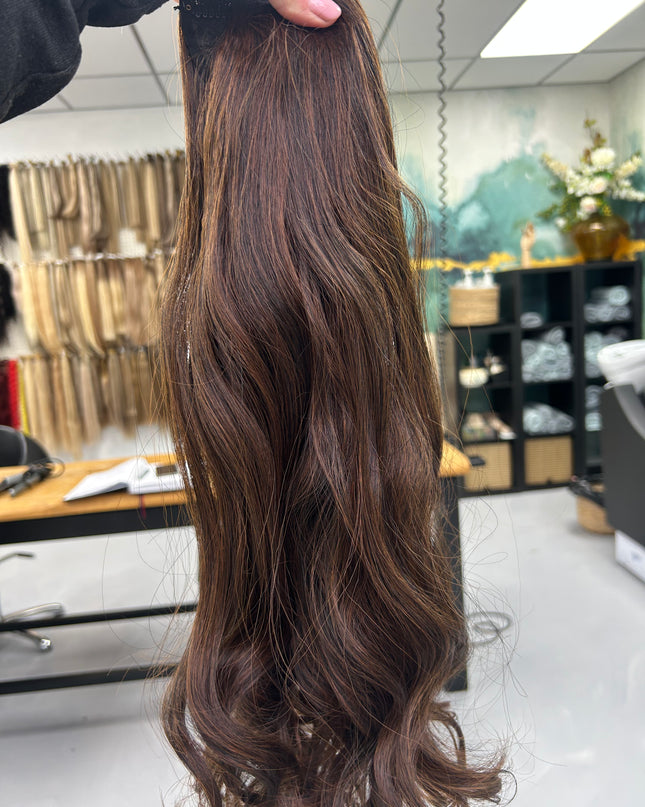 Salon Exclusive fiber u-part extensions 60cm Warm Dark Brown