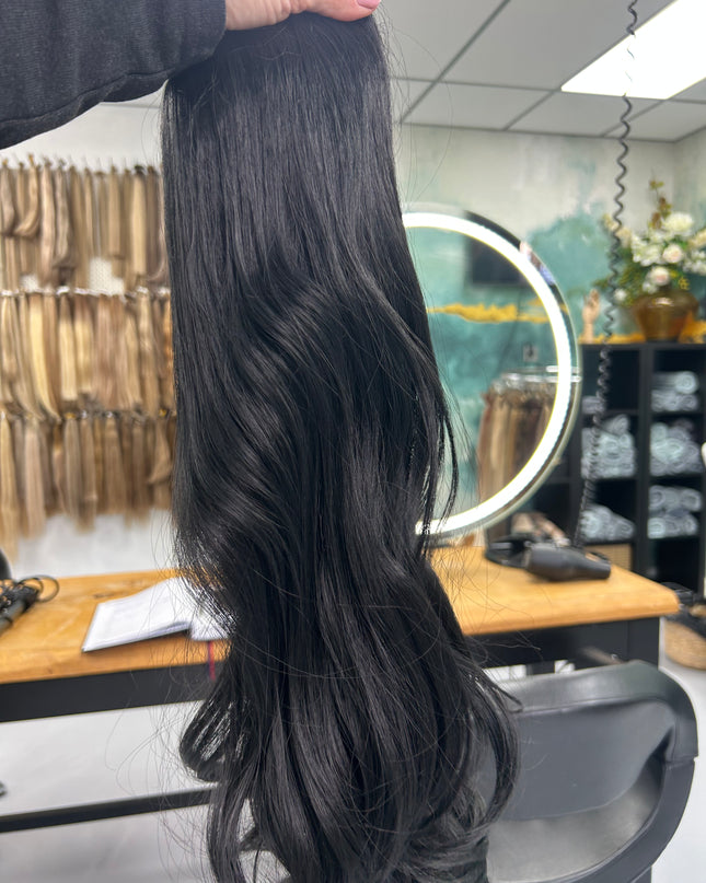 Salon Exclusive fiber u-part extensions 60cm Deep Black
