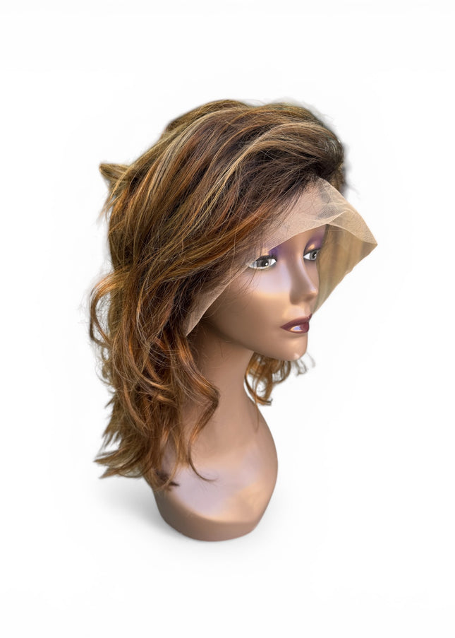 Goldhair exclusive human hair wig brown mix