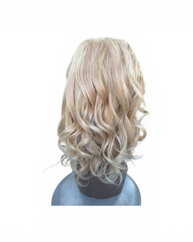 Goldhair exclusive human hair wig Scandinavian beige blond