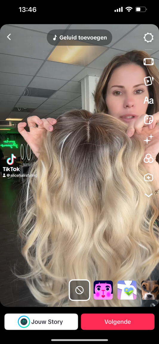 TikTok topper curtain bangs blond