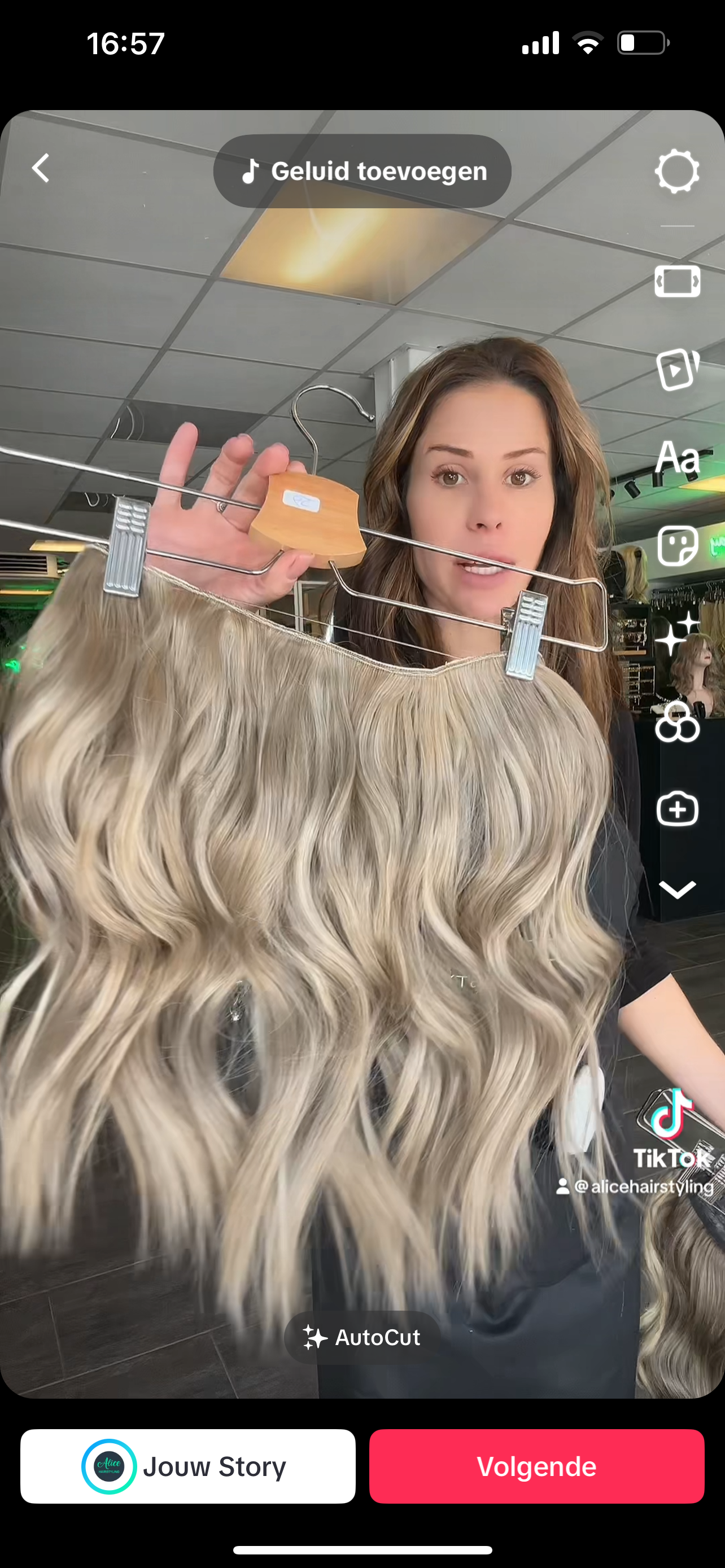 Clip-in fiber extensions dirty blond