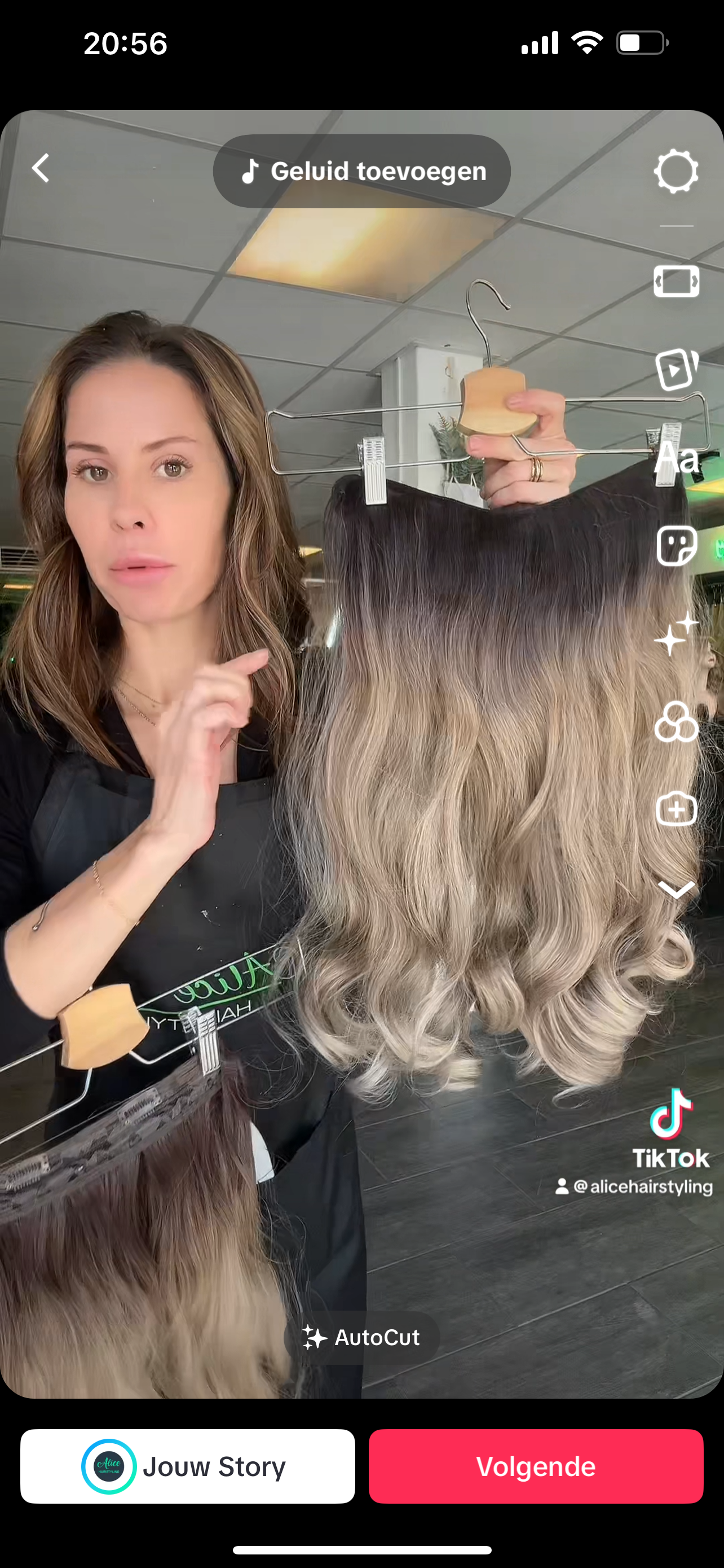 Dark roots / ash  fiber clip-in extensions one piece